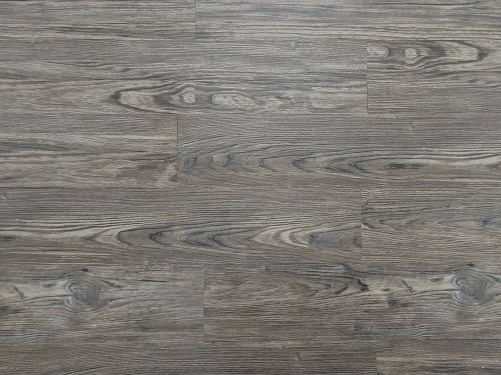 LVT 바닥재 밝은 회색 갈색 목재 6×36