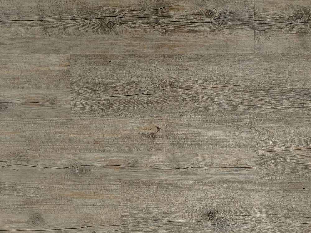 LVT 바닥재 밝은 회색 갈색 나뭇결 7.25×48